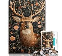 Puzzle Deer Art da 1000 pezzi per adulti, difficili da completare ma divertenti e spiritosi, regalo di compleanno, regali, arte murale (38x26cm)