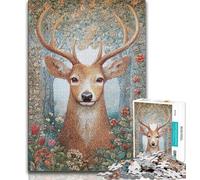 Puzzle Deer Art per adolescenti, puzzle da 1000 pezzi, sfida difficile antistress, migliora l'amore tra coppie, 50x75cm