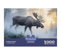 Puzzle Deer Composto Da 1000 Pezzi Per Adulti,Misty Forest Gioco Diabilità Impossibile Puzzle Pittura Giochi Rilassamento E Intelligenza Regalo Per Amore E Amico 70x50cm/1000pcs