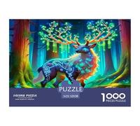 Puzzle Deer Con 1000 Pezzi Per Adulti,Magical Glowing Forest Gioco Diabilità Impossibile Puzzle Arte Gioco Intellettivo Familiare Regalo Per Amore E Amico 52x38cm/1000pcs