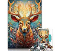 Puzzle Deer Psychedelic Art Puzzle da 1000 pezzi per adolescenti, ideale come regalo per tutta la famiglia, adatto per bambini di età compresa tra 26x38cm e 14 anni