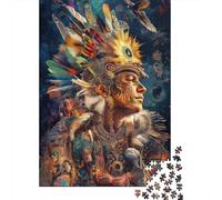 Puzzle degli antichi indiani, divertimento per tutta la famiglia, puzzle in cartone riciclato al 100% per bambini e adulti dai 12 anni in su, regali di Halloween, 1000 pezzi (75x50 cm)
