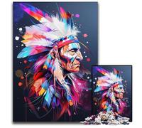 Puzzle degli Indiani d'America da 1000 pezzi per adulti, puzzle impegnativi, idea regalo di compleanno, gioco rompicapo impegnativo 50x75CM/19,68x29,52 pollici