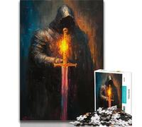 Puzzle dei cavalieri medievali da 1000 pezzi per adulti, aiuta il cervello ad allenarsi Giocattoli avvincenti per coltivare la pazienza Gioco di sfida unico (50x75cm)