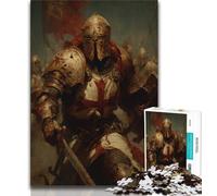 Puzzle dei Cavalieri Templari per adulti, 1000 pezzi, difficili da completare ma divertenti e divertenti, decorazioni e regali unici per la casa, 75x50cm