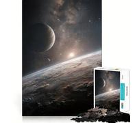 Puzzle dei pianeti esterni per adulti, 1000 pezzi, gioco intelligente, per rafforzare i legami familiari, taglio preciso, regalo stagionale 38x52cm