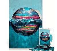 Puzzle dei pianeti oceanici da 1000 pezzi per adolescenti, gioco cognitivo, passatempo rilassante, bordo premium, lista dei desideri di Babbo Natale (50x75cm)