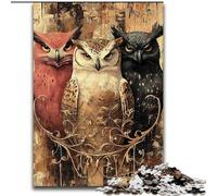 Puzzle dei Tre Gufi per Adulti e Adolescenti, 1000 Pezzi, Gioco di Ruolo Stimolante Ogni Pezzo è Unico Gioco Divertente e Sfidante per la Famiglia (26x38cm)