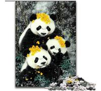 Puzzle dei Tre Panda per Adulti e Adolescenti, 1000 pezzi, Adatto a Bambini dai 14 Anni in su, Divertimento in Famiglia, Ideale Come Regalo per Tutta la Famiglia (26x38cm)