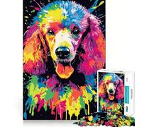 Puzzle del barboncino arcobaleno per ragazzi, 1000 pezzi, gioco di logica, lento, divertente, taglio perfetto, sorpresa di compleanno (38x52cm)