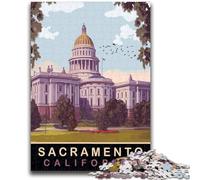 Puzzle del Campidoglio dello Stato di Sacramento per adolescenti, 1000 puzzle, giochi divertenti per famiglie, attività divertenti a casa, regalo di compleanno, regali da viaggio, 1000 pezzi (50x75cm)