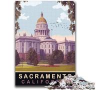 Puzzle del Campidoglio dello Stato di Sacramento per adolescenti, giocattoli, giochi educativi, antistress, lista dei desideri con Babbo Natale, 2000 pezzi (70x100cm)