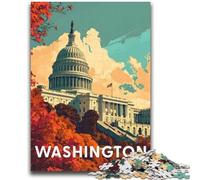 Puzzle del Campidoglio di Washington per adolescenti, 1000 pezzi, per età 14+, giochi divertenti, attività divertenti a casa, regali di compleanno, regali di viaggio, 1000 pezzi (26x38cm)