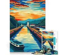 Puzzle del Canale di Panama per adulti, 1000 pezzi, gioco per allenare la mente, rilassante e divertente, idea regalo per le vacanze (38x52cm)