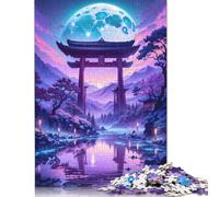 Puzzle del cancello Torii della tranquillità per adulti, 1000 pezzi, puzzle in legno per adolescenti, regali, gioco educativo per adulti e adolescenti, 1000 pezzi (75x50 cm)