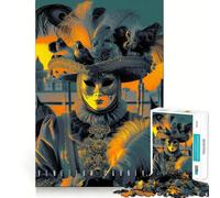 Puzzle del Carnevale Veneziano,1000 pezzi,gioco cognitivo,superficie liscia e priva di sbavature,rilassante attività di gruppo al chiuso (38x52cm)