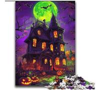 Puzzle del castello di Halloween per adolescenti, puzzle da 2000 pezzi, giocattoli, giochi educativi, antistress, lista dei desideri con Babbo Natale (70x100cm)