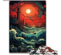 Puzzle del Castello sul Mare per adulti e adolescenti, gioco stimolante, ideale come regalo per tutta la famiglia (26x38cm)