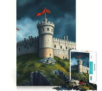 Puzzle del Castello Tempestoso da 1000 pezzi per adolescenti, gioco stimolante per la mente, divertimento tranquillo, taglio preciso, regalo di Natale 38x26cm