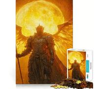 Puzzle del Cavaliere Alato con Fuoco,1000 pezzi,gioco per lo sviluppo delle capacità cognitive,superficie liscia e priva di sbavature,rilassante attività di gruppo al chiuso (50x75cm)