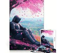 Puzzle del Cavaliere in Fiore di Ciliegio per Adolescenti 1000 Sfida Intelligente Passatempo Rilassante Fine Lock Natale Pensieroso (38x52cm)