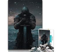Puzzle del Cavaliere Medievale per Adolescenti da 1000 Pezzi, Per Uccidere il Tempo in Vacanza Ogni Pezzo è Unico Gioco Divertente e Sfidante per Famiglie 38x26cm