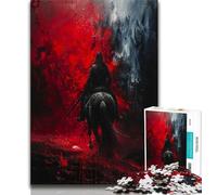 Puzzle del Cavaliere Rosso Sangue per adulti e adolescenti, impegnativo da completare ma divertente e umoristico gioco educativo per il compleanno (38x26cm)