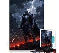 Puzzle del Cavaliere Temperato dalla Tempesta per Ragazzi, 1000 Pezzi, Migliora la Memoria, Divertimento Tranquillo, Bordo Preciso, Regalo Artistico 50x75cm