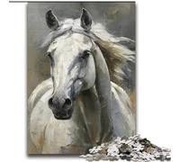 Puzzle del Cavallo Bianco per Adolescenti 2000, Antistress, Vacanza a Casa, Tempo Libero, Interazione Genitori-Figli (70x100cm)