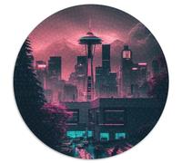 Puzzle del centro di Seattle da 1000 pezzi per adulti, Halloween, Pasqua e Capodanno, 67,5x67,5 cm