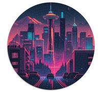Puzzle del centro di Seattle per adulti, 1000 pezzi Un regalo perfetto per genitori, amanti e amici - Età 14+ (67,5x67,5cm)