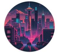 Puzzle del centro di Seattle per adulti, puzzle da 1000 pezzi per adulti, perfetto per la casa o l'ufficio, regalo di Natale ideale 67,5x67,5 cm
