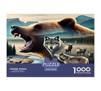 Puzzle del centro storico da 1000 pezzi con strada dai tetti rossi. Gioco stimolante e colorato, rompicapo. Cartone riciclato al 100% per adulti e ragazzi. 75x50 cm/1000 pezzi.