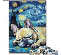 Puzzle del cielo notturno del bulldog francese da 2000 pezzi per adolescenti, giocattoli di gioco stimolanti Ogni pezzo è unico - Gioco stimolante e divertente per tutta la famiglia (70x100cm)