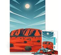 Puzzle del cielo notturno di Uluru,1000 pezzi,gioco di concentrazione mentale,design a incastro preciso,sfida interattiva per il cervello per la casa (38x52cm)