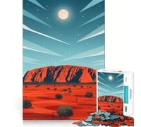 Puzzle del cielo notturno di Uluru da 1000 pezzi per ragazzi,divertente gioco di memoria,facile da realizzare,senza cuciture,rilassante,per attività di gruppo al chiuso (50x75cm)