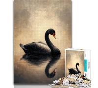 Puzzle del Cigno Nero per Adulti e Adolescenti, Puzzle da 1000 pezzi, Gioco stimolante e per famiglie con pezzi completamente interconnessi di forma casuale (75x50cm)