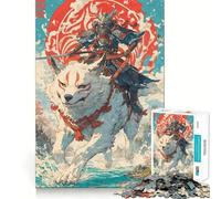 Puzzle del Clan del Lupo Samurai,1000 pezzi,stimolante per la mente,divertente,senza sbavature,pezzi ben tagliati,ideale per le vacanze e l'intrattenimento in casa (50x75cm)