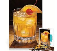 Puzzle del cocktail Whiskey Sour per ragazzi,1000 pezzi,stimolante per la mente,divertente,con componenti robusti e ben definiti,un'attività di gruppo emozionante (38x26cm)
