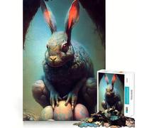 Puzzle del Coniglio Malvagio per Ragazzi, 1000 Pezzi, Migliora la Memoria, Casa, Tempo Libero, Bordo Preciso, 38x26cm