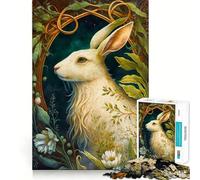Puzzle del Coniglio per adulti, 1000 pezzi, gioco stimolante per la mente, divertente e rilassante, con tagli precisi, decorazione da parete 38x52cm