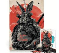 Puzzle del Coniglio Samurai da 1000 pezzi per adulti, per rafforzare la memoria, calmare la mente, qualità, bordo caldo, sorpresa (38x52cm)