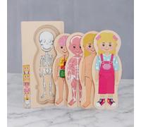 Puzzle del corpo in legno per bambini Puzzle Montessori per bambine e