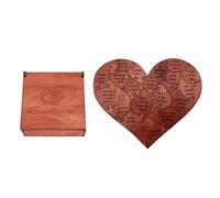 Puzzle del cuore di legno puzzle romantico amore a forma di cuore con 20 pezzi Messaggi d'amore unici per San per l'anniversario di matrimonio Birch Costruzione in legno 3.7 x