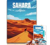Puzzle del deserto del Sahara, Africa, per adolescenti, 1000 pezzi, aiuta il cervello a esercitare i giocattoli avvincenti per coltivare la pazienza, adatti alle coppie, 50x75cm