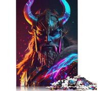 Puzzle del dio nordico Heimdall, decorazione unica per la casa, puzzle di cartone premium per adulti e adolescenti, 1000 pezzi (26x38 cm)