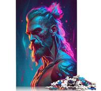 Puzzle del dio norreno Tyr, divertimento per tutta la famiglia, puzzle in cartone riciclato al 100% per bambini e adulti dai 12 anni in su, regali di Halloween, 1000 pezzi (26x38 cm)