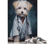 Puzzle del Dottore dei Cuccioli, Decorazione per la casa unica, Puzzle di Cartone Premium per Adulti e Adolescenti, 1000 pezzi (26x38 cm)