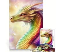 Puzzle del Drago Aedria per adolescenti, 1000 pezzi per allenare la mente, semplice e divertente da assemblare, un regalo prezioso 38x52cm