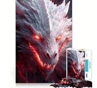 Puzzle del Drago Bianco Mistico per Adolescenti, 1000 Pezzi, Rompicapo, Gioco Antistress, Taglio Premium, (38x52cm)
